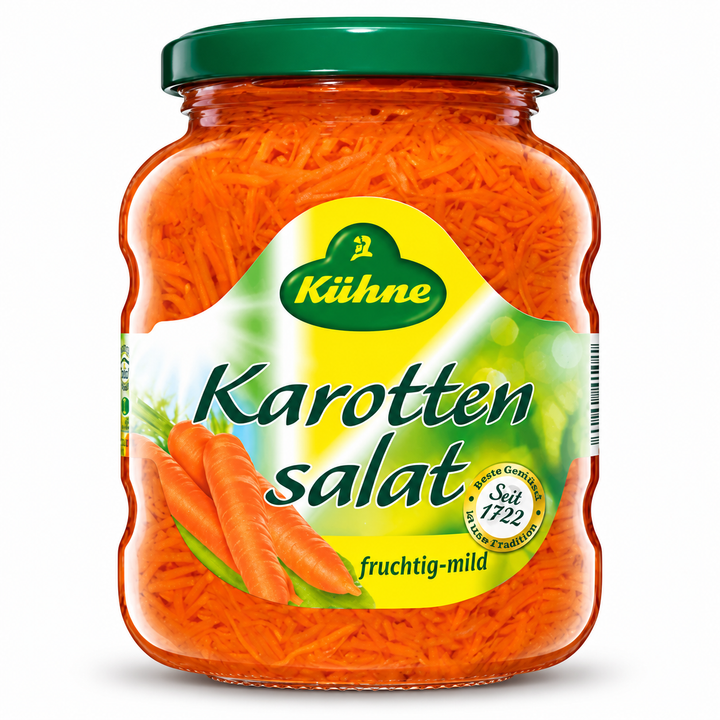Kühne Karotten Salat carrot salad, 330 g jar front
