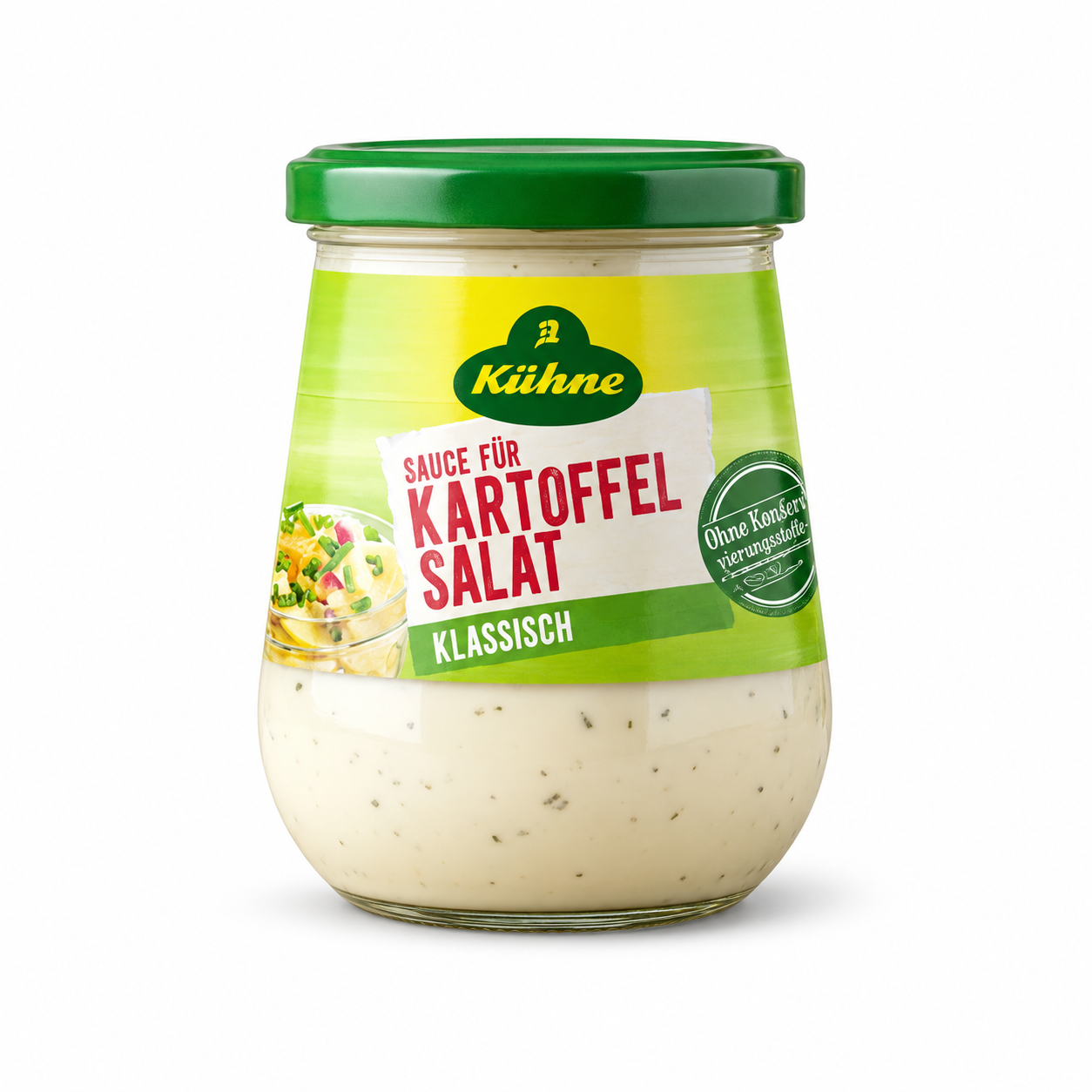 Kühne potato salad sauce 250 ml jar, front view