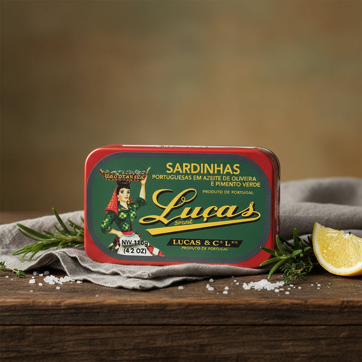 Luças Sardines in Olive Oil and Green Pepper