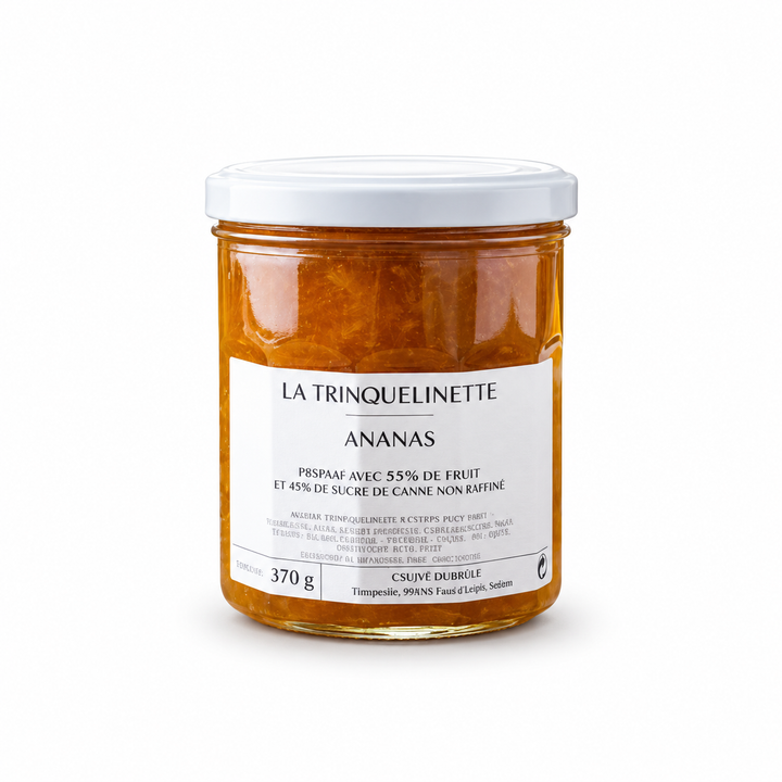 La Trinquelinette Pineapple Jam, 370 g jar front