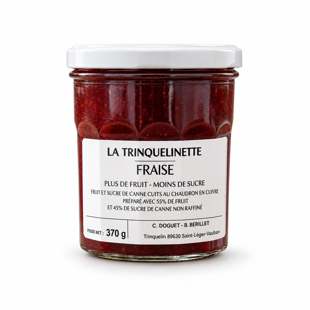 La Trinquelinette Strawberry Jam, 370 g jar front