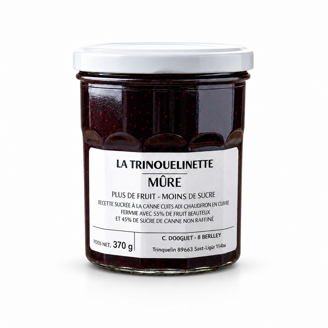 La Trinquelinette Wild Blackberry Jam, 370 g jar front