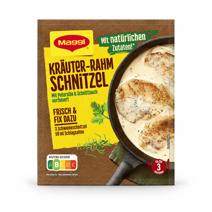 Maggi Fix Kräuter-Rahm Schnitzel 36 g seasoning packet, front view