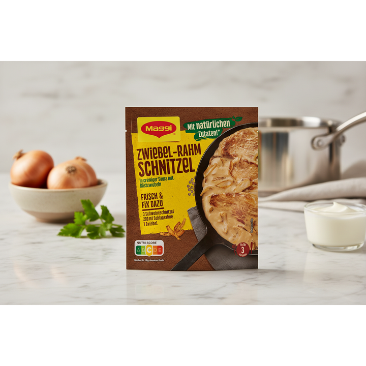 Maggi Zwiebel - Rahm Schnitzel