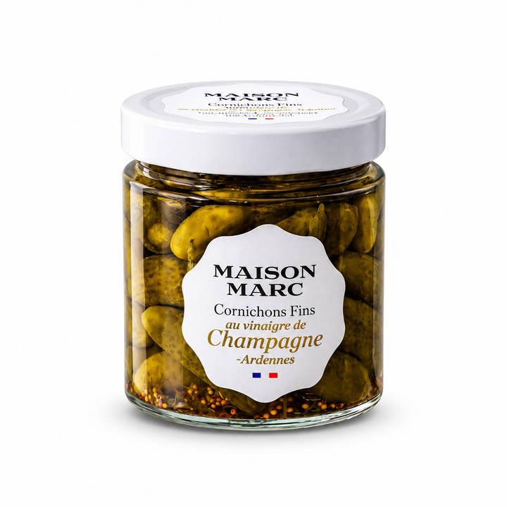 Maison Marc cornichons with Champagne vinegar 210 g jar