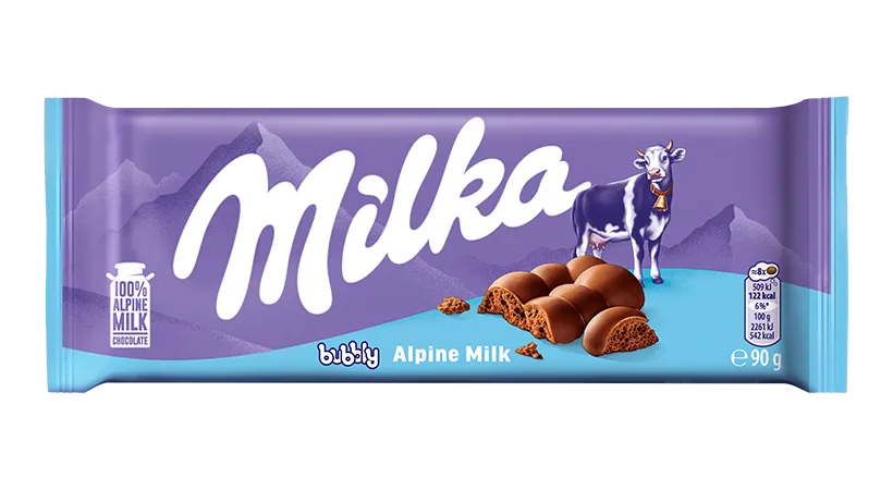 Milka Bubbly Milk Chocolate Bar - 90g