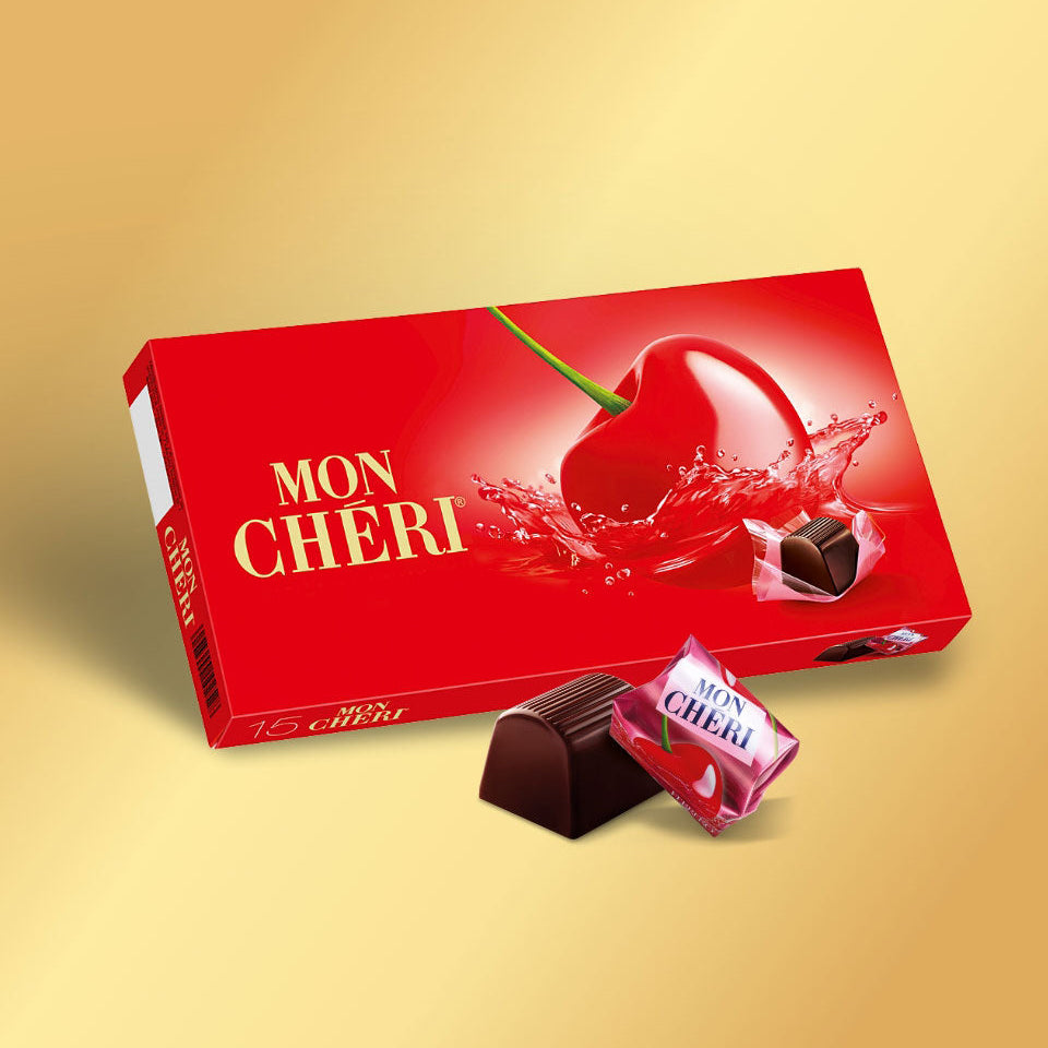 Ferrero Mon Cheri Chocolate Covered Cherries, 15 Piece Box
