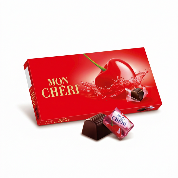 Ferrero Mon Cheri Chocolate Covered Cherries, 15 Piece Box