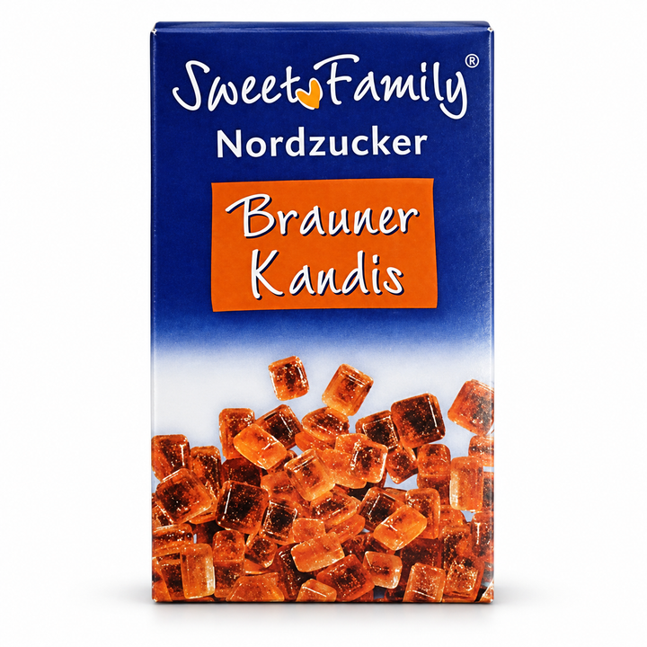 Nordzucker SweetFamily Brauner Kandis brown rock sugar, 500 g box