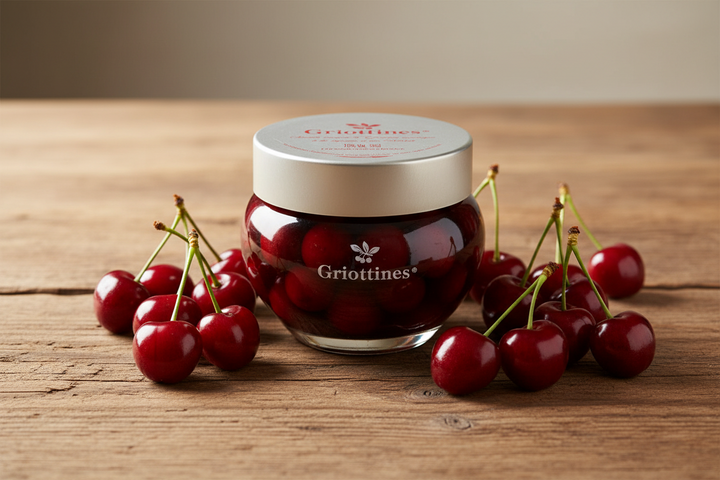 Peureux Griottines Cherries in Liqueur in Glass Jar