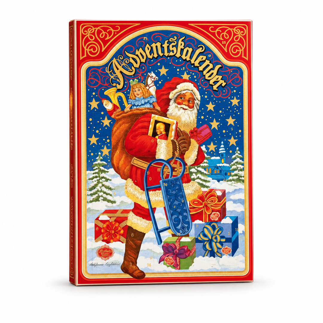 Reber Advent Calendar product packaging centered on a white background