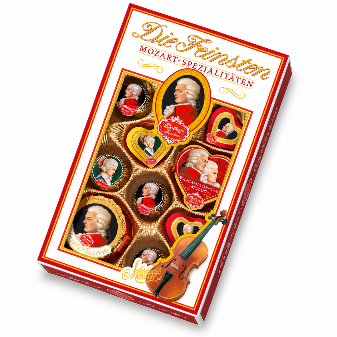 Reber Mozart Specialties Assortment in Gift Box on a white background