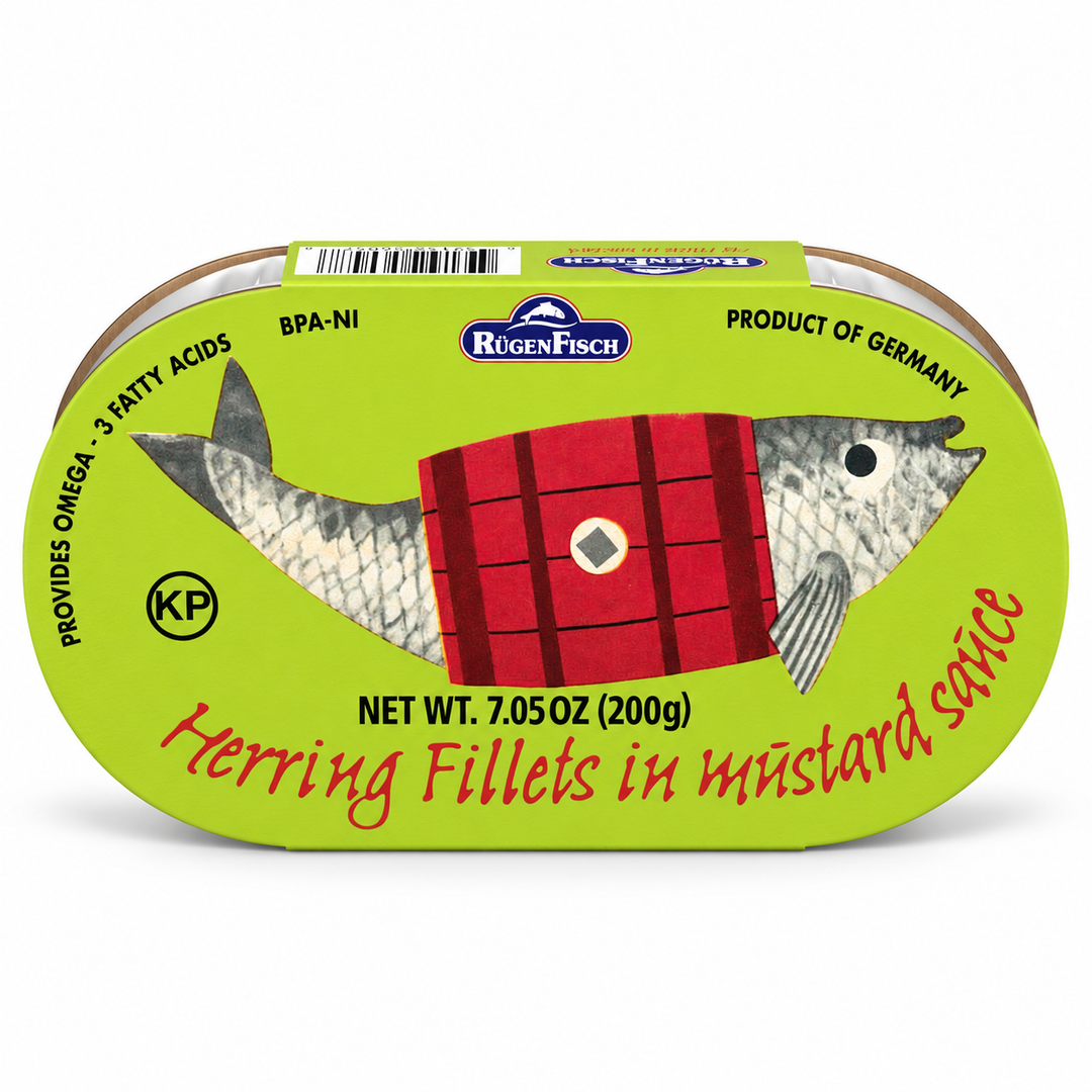 RügenFisch herring fillets in mustard sauce 200 g tin