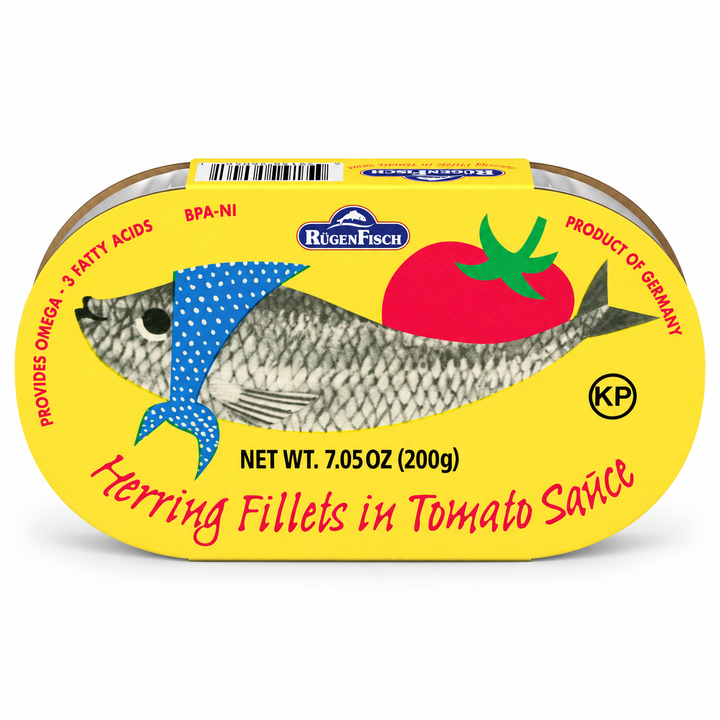 RügenFisch herring fillets in tomato sauce 200 g tin
