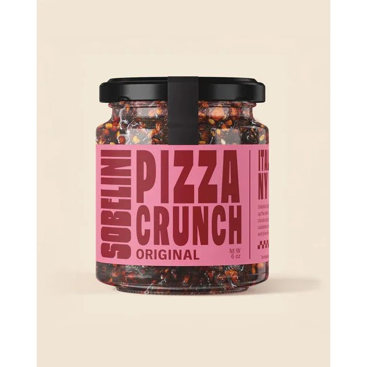 Sobelini Original Pizza Crunch 6 oz jar, front view