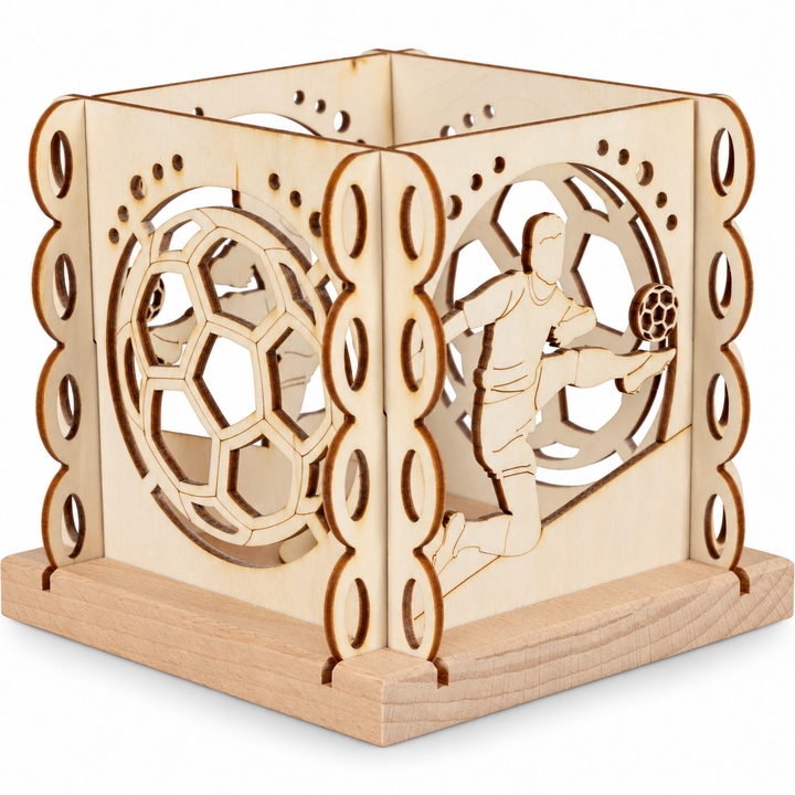 Saico Football Friends wooden tealight lantern
