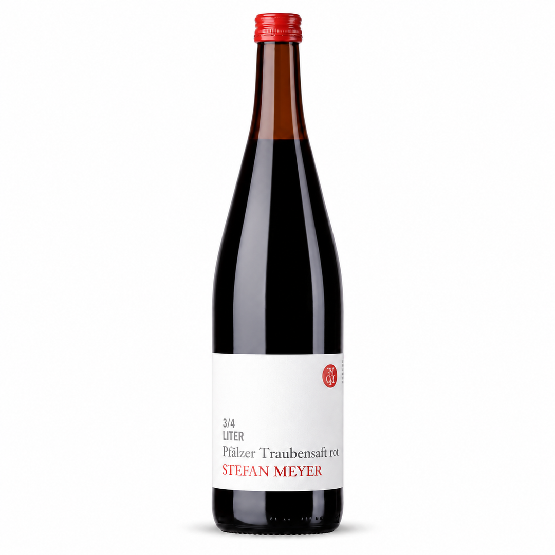 Stefan Meyer red grape juice, 750 ml bottle on a white background