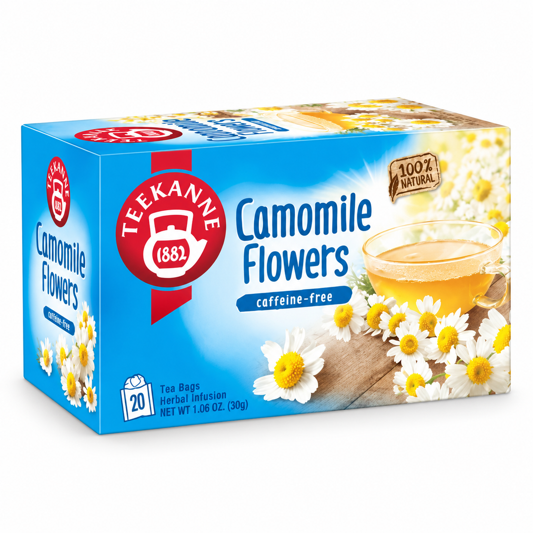 Teekanne Chamomile Caffeine - Free Tea centered on a pure white background