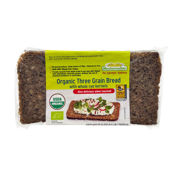 Mestemacher Organic Three Grain Bread