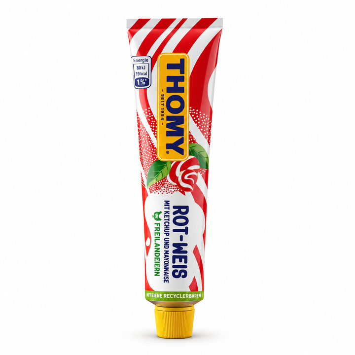 Thomy Rot-Weiss ketchup and mayonnaise 200 ml tube