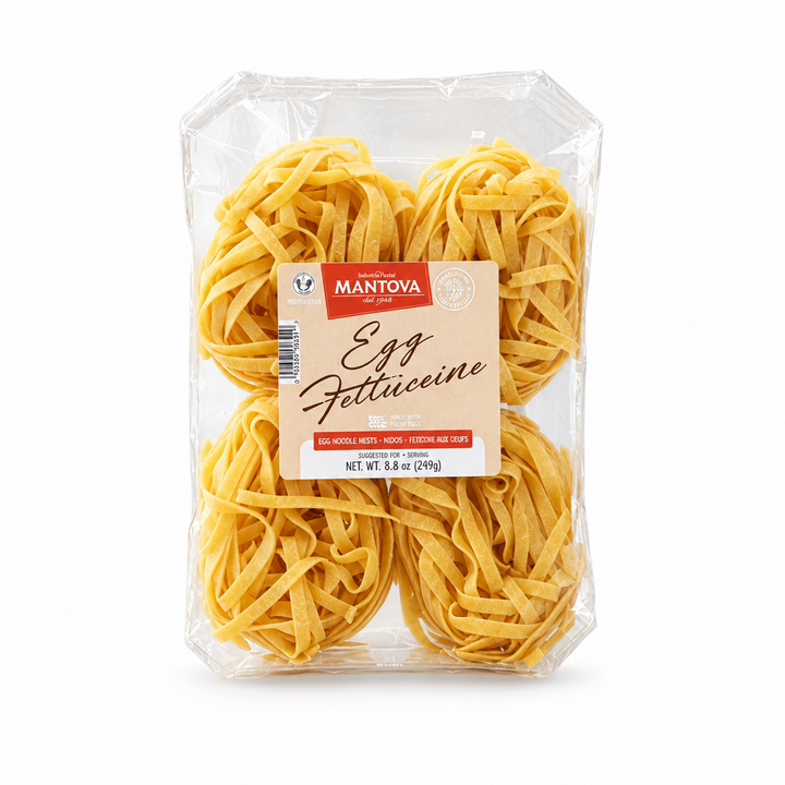 Mantova egg fettuccine pasta, 250 g package, front view