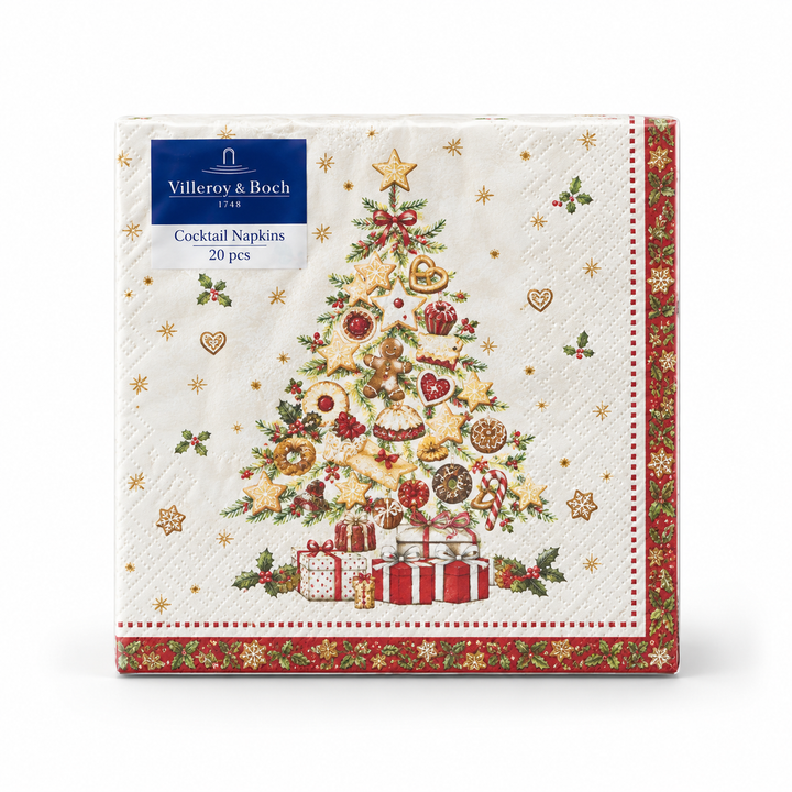 Villeroy & Boch Bakery Tree cocktail napkins, 20-count package, front view