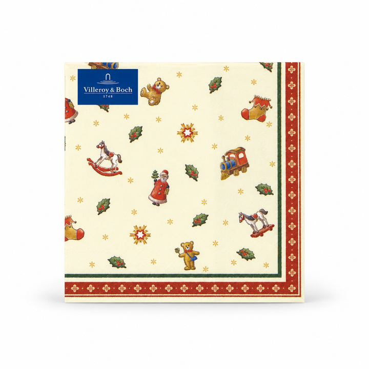Villeroy & Boch Scattered Toys cocktail napkins, 20-count package, front view