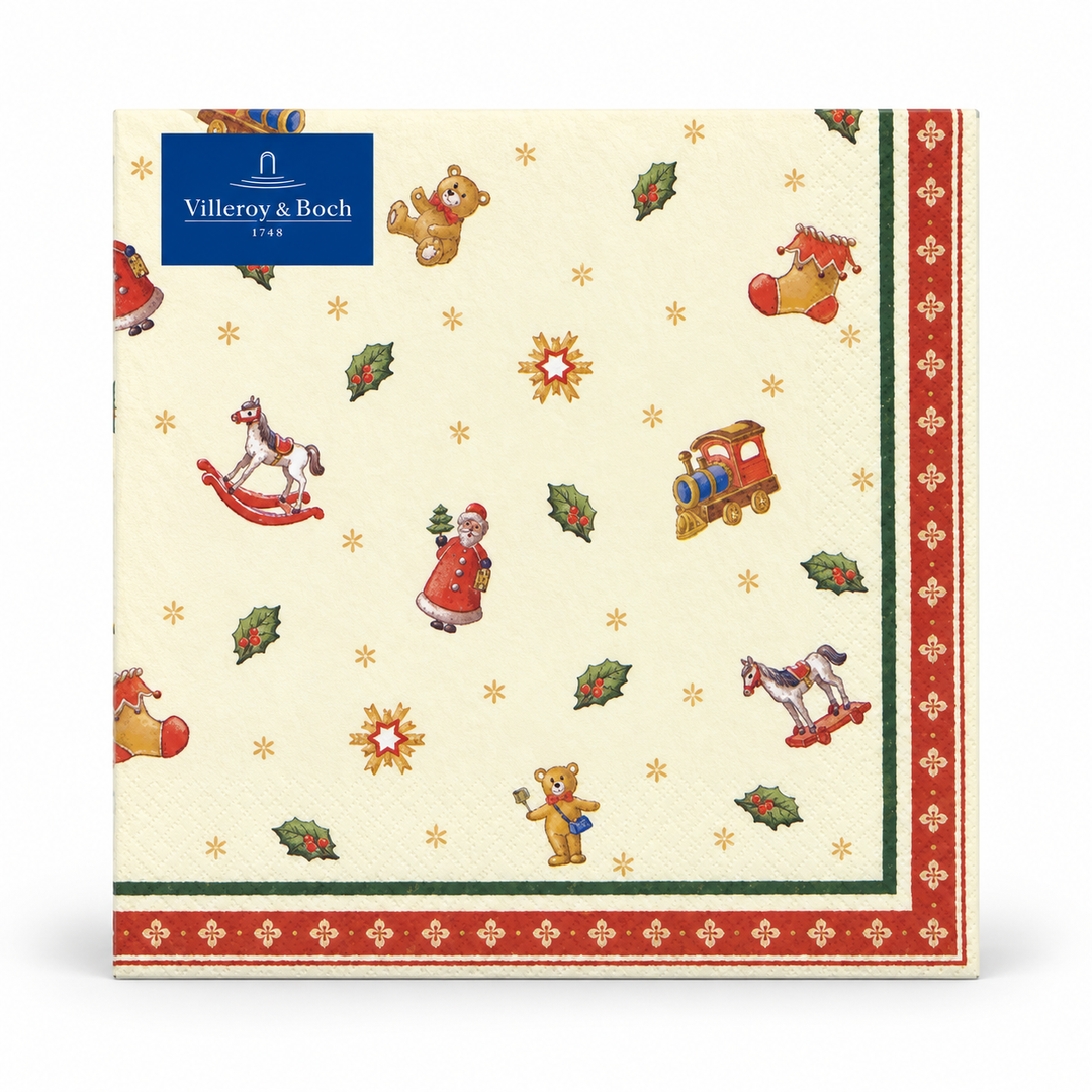 Villeroy & Boch Scattered Toys luncheon napkins package, front view