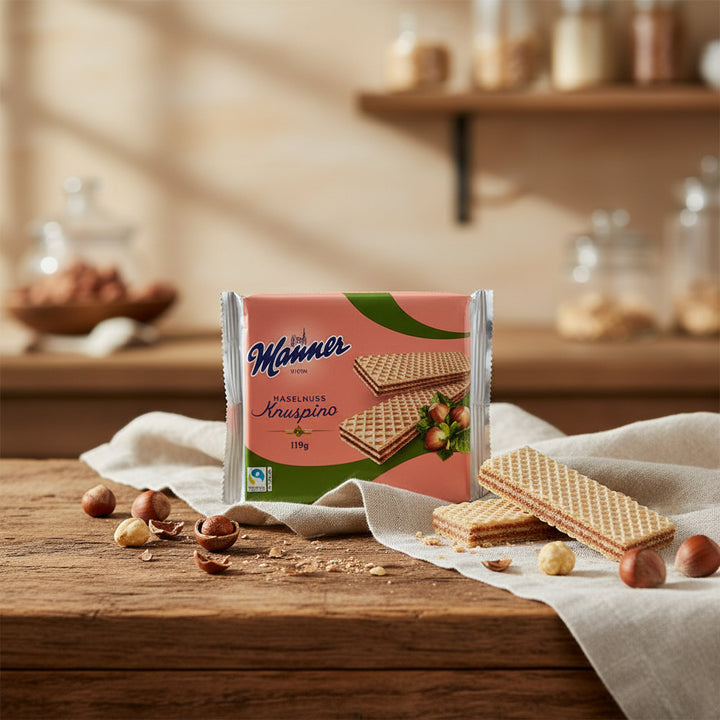 Manner Knuspino Hazelnut Wafers