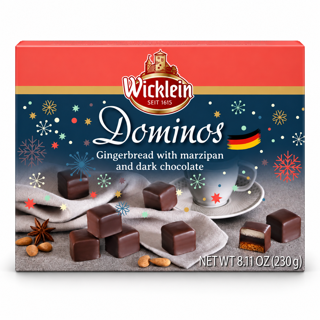 Wicklein Domino gingerbread with marzipan and dark chocolate 230 g box