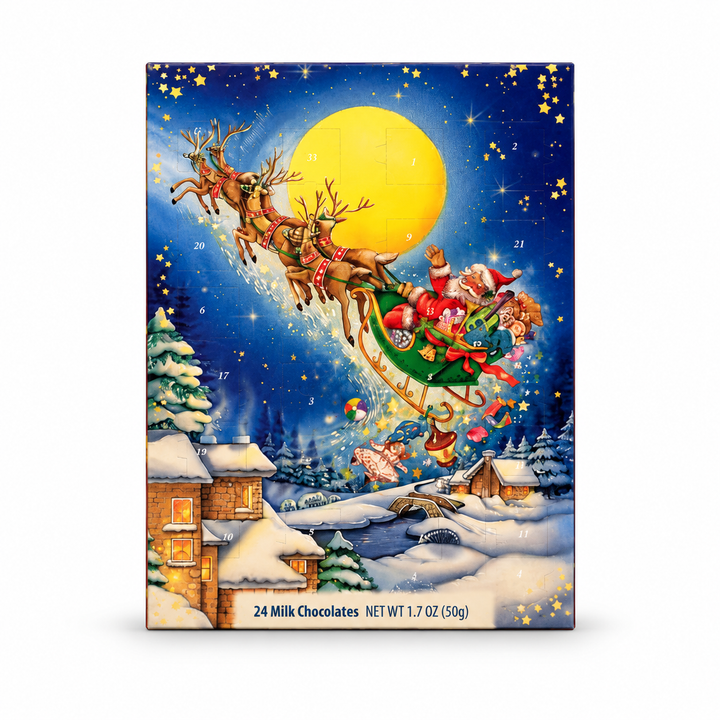 Windel Santa’s Sleigh milk chocolate Advent calendar, 24 pieces, 50 g