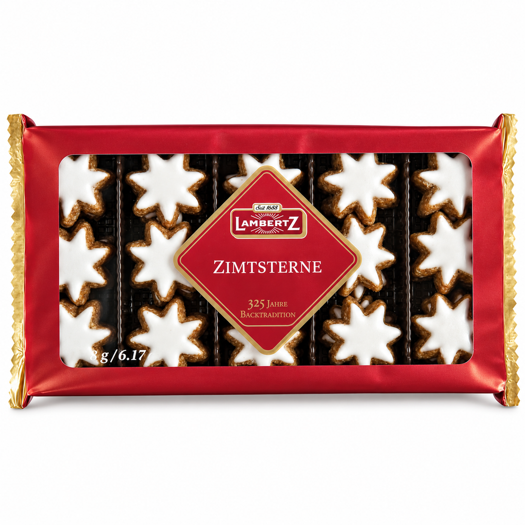 Lambertz Zimtsterne cinnamon star cookies 175 g red package