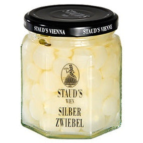 Staud's Pearl Onions, 314 ml jar, front view