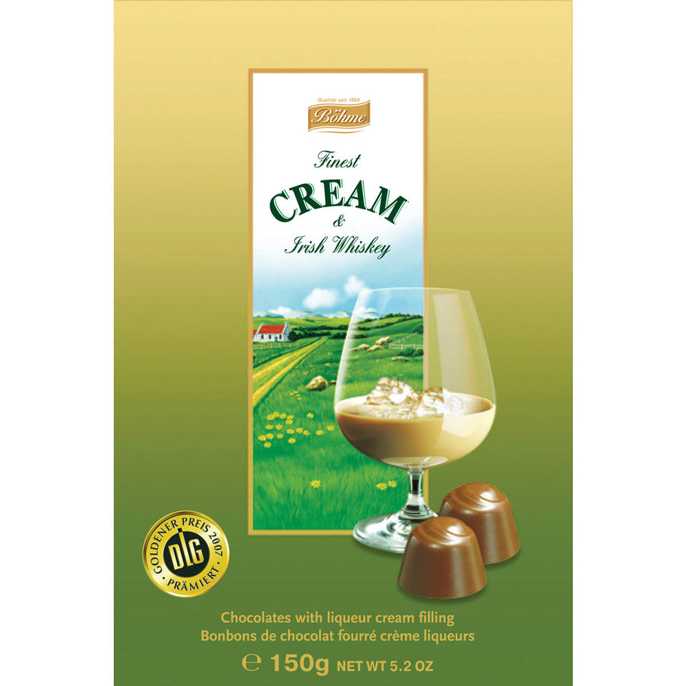 Boehme Finest Cream Irish Whiskey chocolates, 150 g box