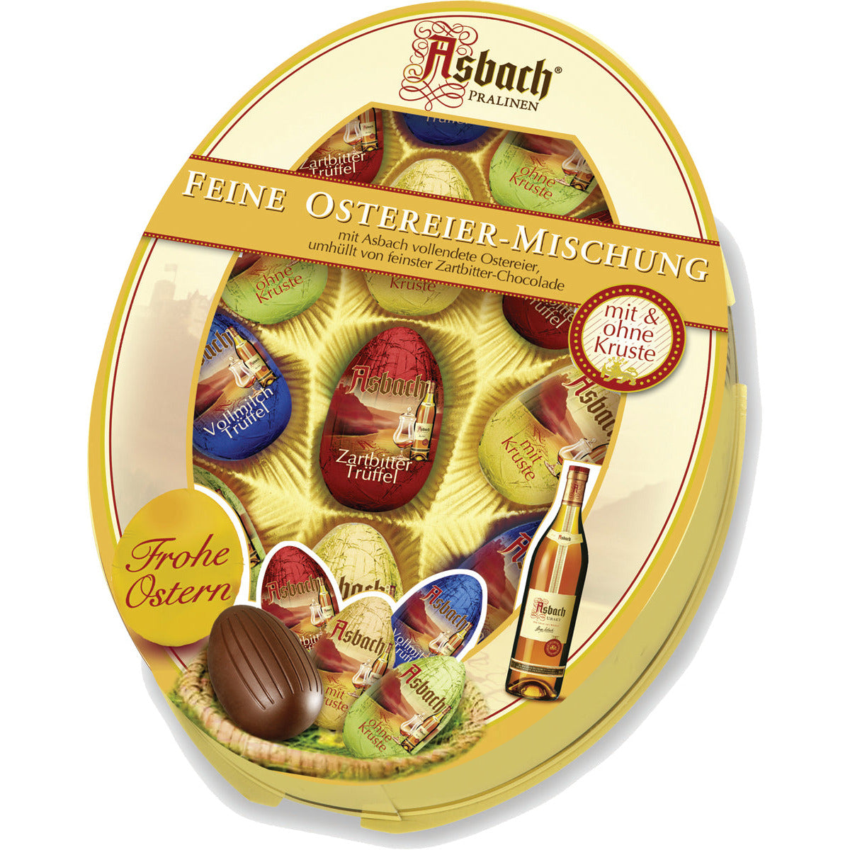 Asbach Chocolate Eggs Assortment in Oval Gift Box