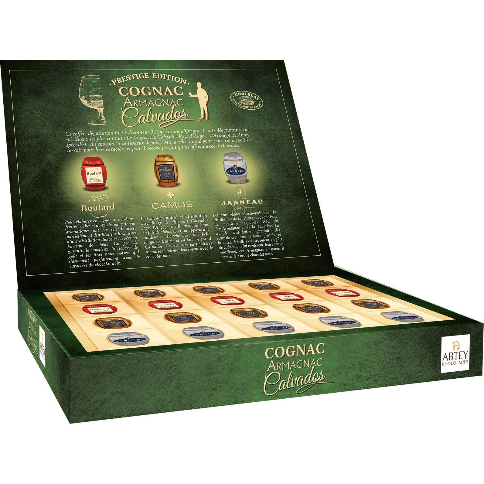 Abtey Chocolatier Prestige Cognac Armagnac Calvados Barrel Assortment