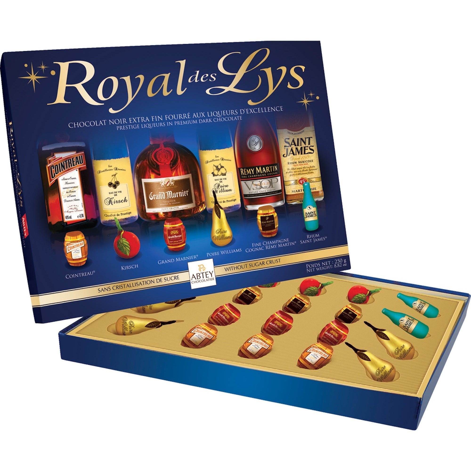 Abtey Royal des Lys Liqueur Filled Dark Chocolate - EuropeanDeli.com