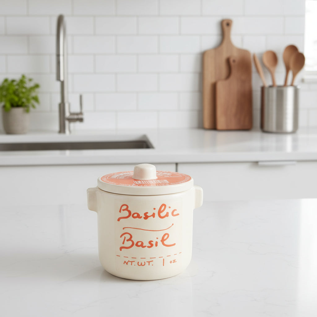 Anysetiers du Roy Basil in Ceramic Pot