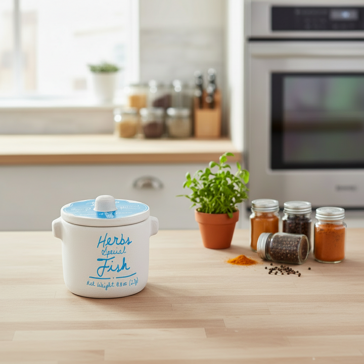 Anysetiers du Roy Herbs Fish in a Ceramic Pot