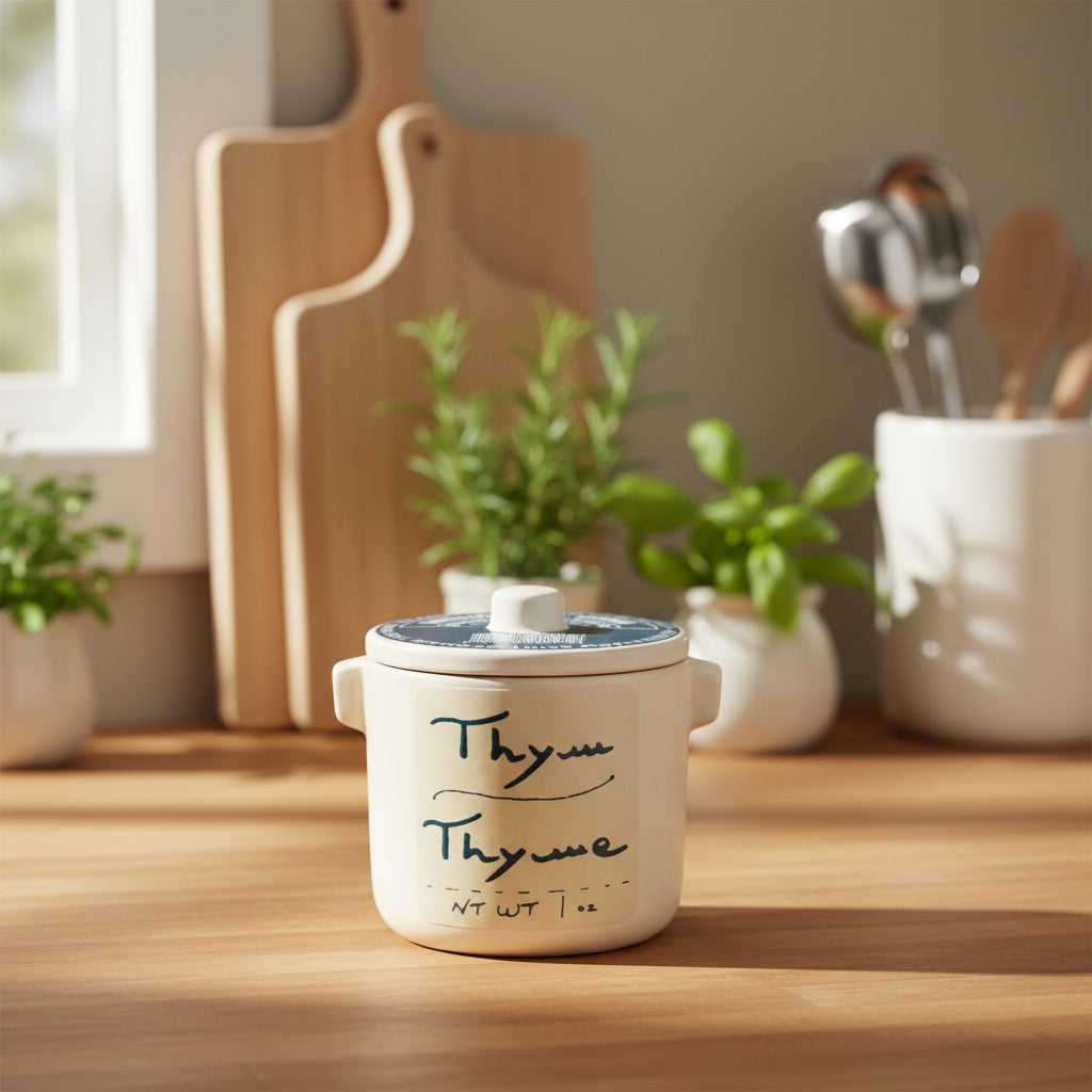 Anysetiers du Roy Herbs Thyme in Ceramic Pot