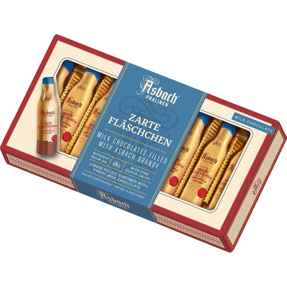 Asbach Brandy Milk Chocolate Bottles in 8 pc. Gift Box