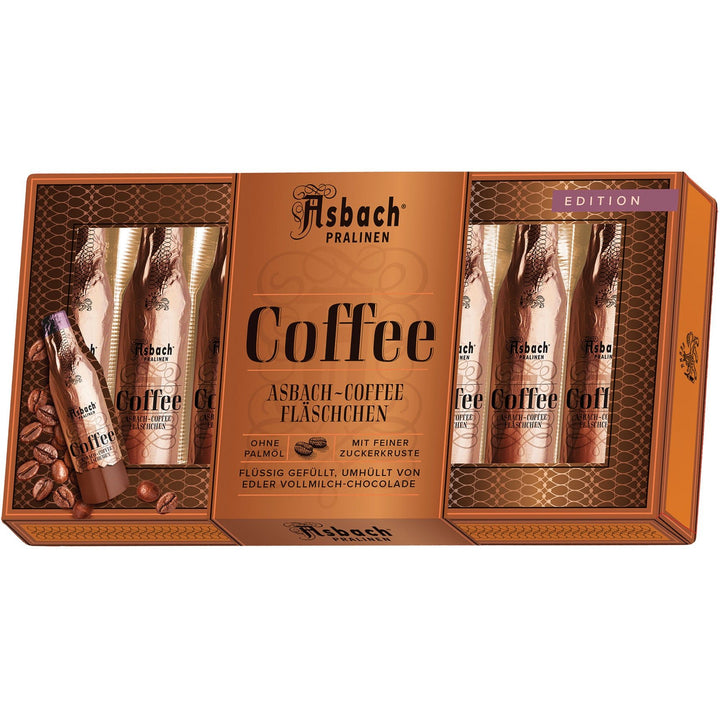 Asbach Brandy Milk Chocolate Bottles with Coffee in  8 pc. Gift Box