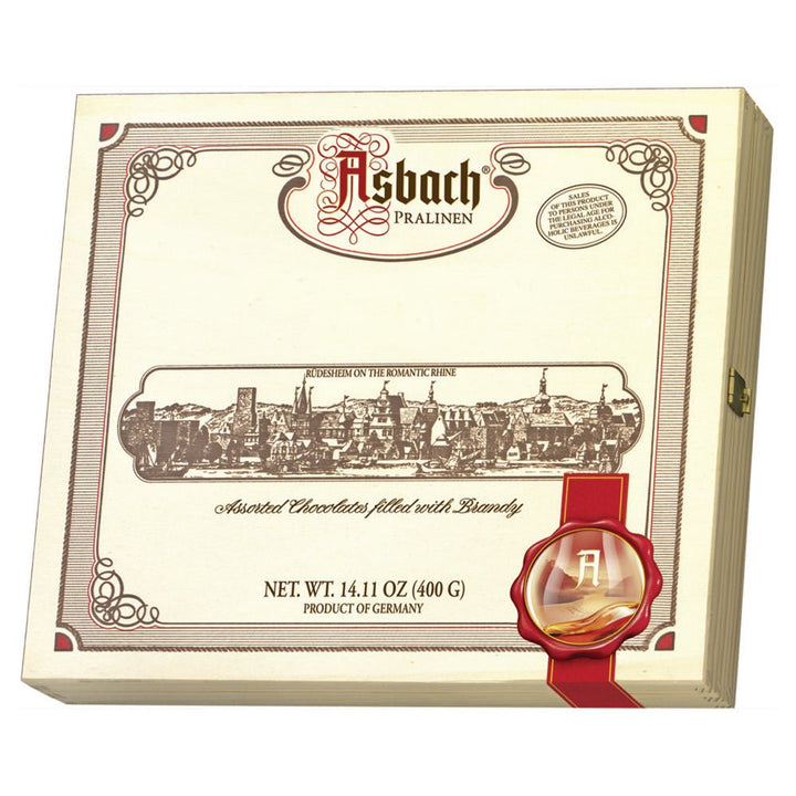Asbach Chocolate Assortment in Wooden Gift Box - EuropeanDeli.com