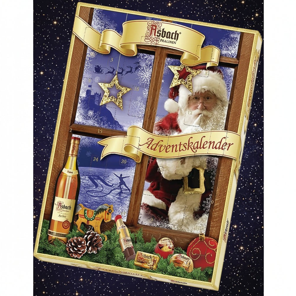 Asbach Santa Liquor Filled Chocolate Advent Calendar - EuropeanDeli.com