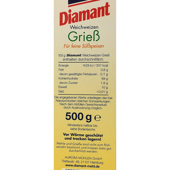 Diamant Weichweizen Griess - German Semolina