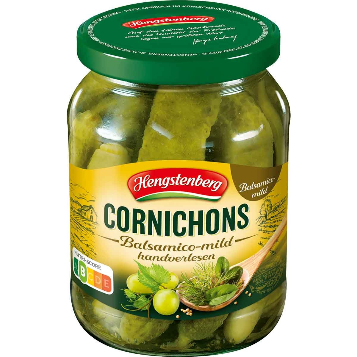 Hengstenberg Cornichons with Mild Balsamic Vinegar