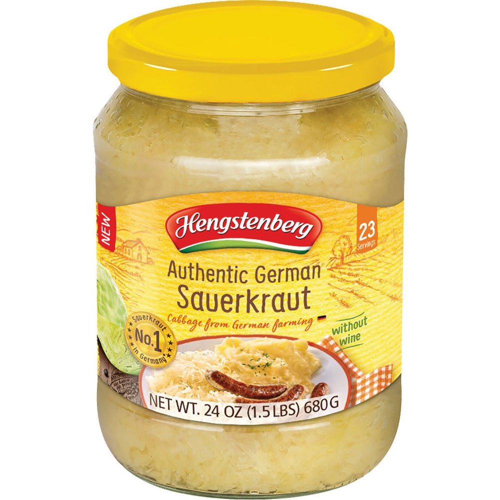 Hengstenberg authentic German sauerkraut, 24 oz jar