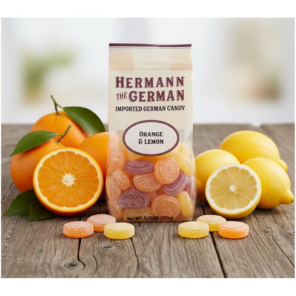Hermann the German Orange and Lemon Candy
