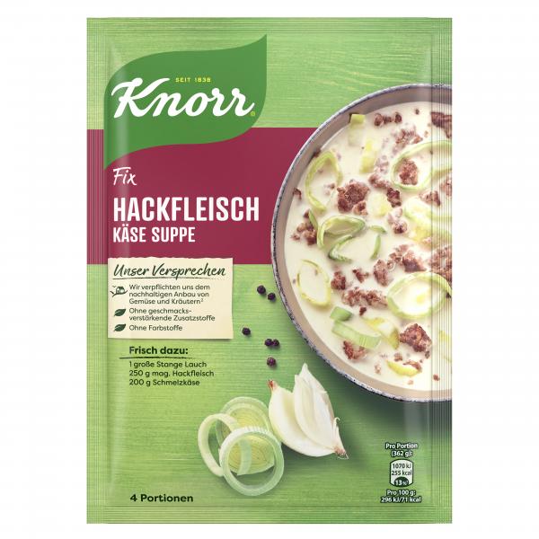 Knorr Hackfleisch Käse Suppe