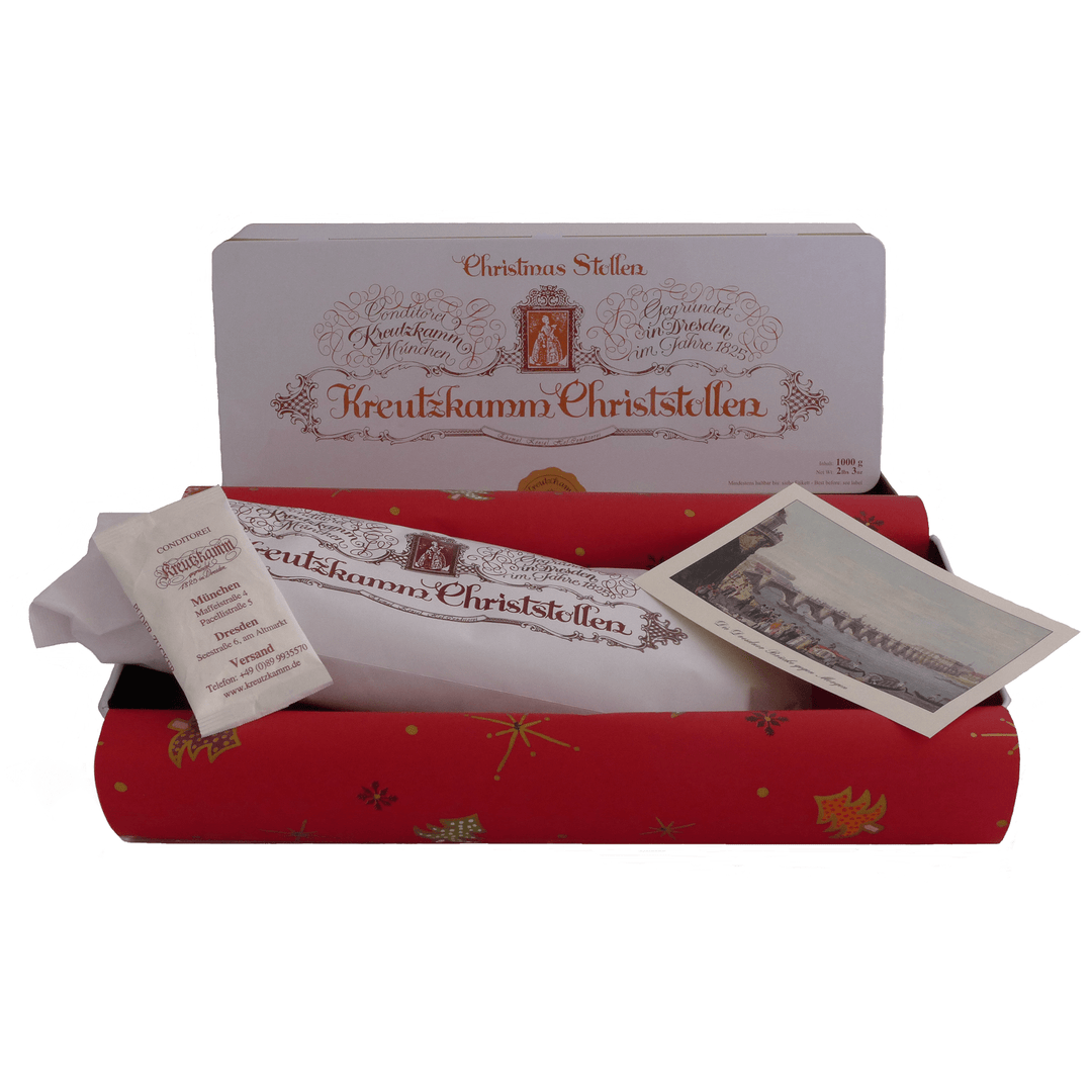 Kreutzkamm Raisin Stollen in Decorative Tin